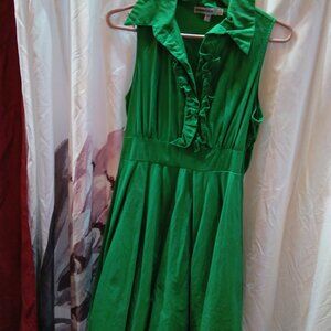 Bailey Blue  Size Small side zip green dress